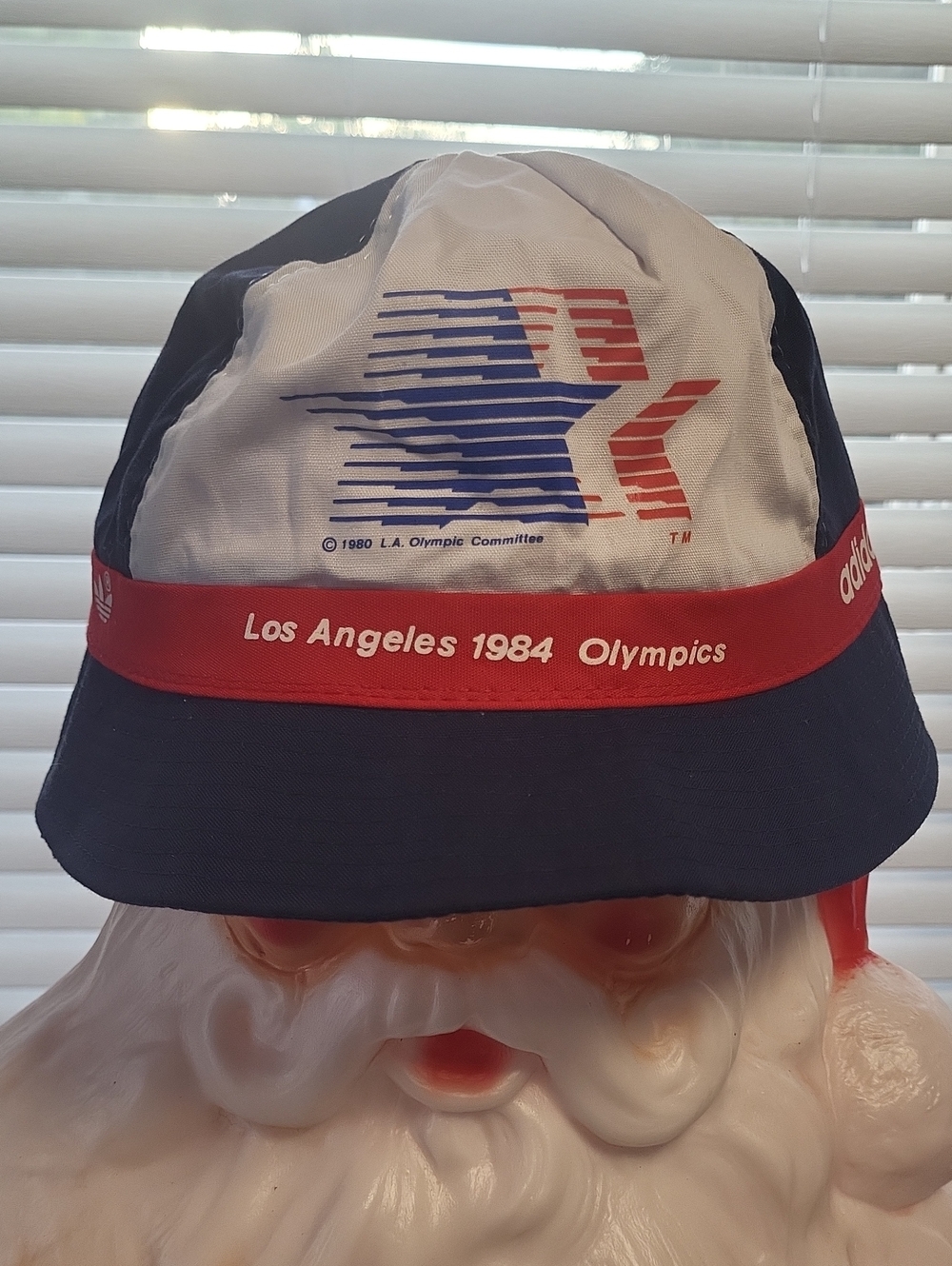 Vintage Adidas Los Angeles 1984 Olympics Hat Medium USA White Bucket XL